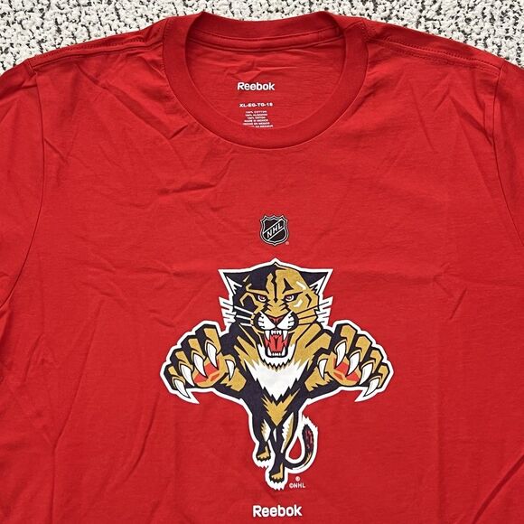 Reebok Florida Panthers NHL Youth XL T-Shirt Red Alternate Logo Short Sleeve NWT - Picture 2 of 9